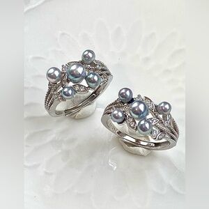 R16-High Quality Akoya Sea Pearl S925 Adjustable Ring